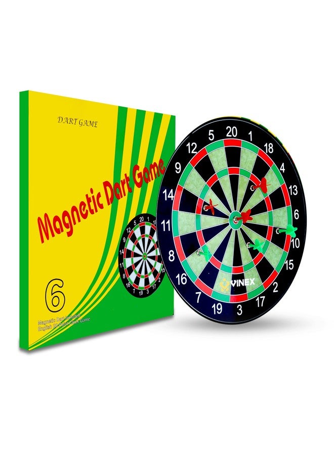 Vinex Sonic Magnetic Dart Board Set - 15 Inch Dartboard with 6 Strong Magnetic Darts | Safe Indoor & Outdoor Target Game for Kids & Adults | Fun Family Dart Toy Set - Image 5